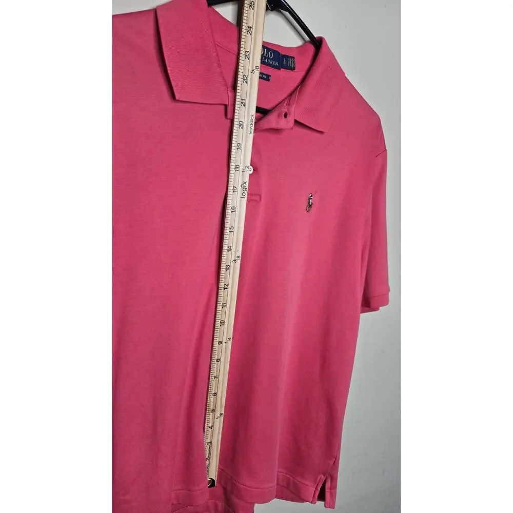 Polo Ralph Lauren Short Sleeve Polo Shirt Size Large Coral Red